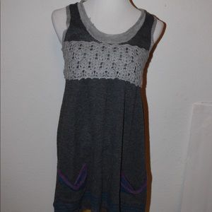 Karlie Grey Crochet Dress